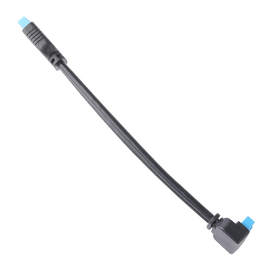 Black PVC Jacket USB3.0 IDC 20P TO IDC 20P 90 Degree Downward Bend Height 16mm