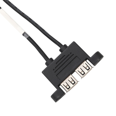 51110-0860 Panel Mount Cable 28awg Panel Mount Dual Usb Socket 2.00mm Pitch